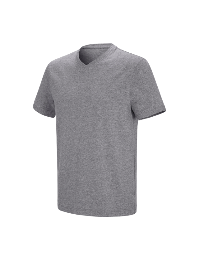 Installateurs / Plombier: e.s. T-shirt cotton stretch V-Neck + gris mélange 2