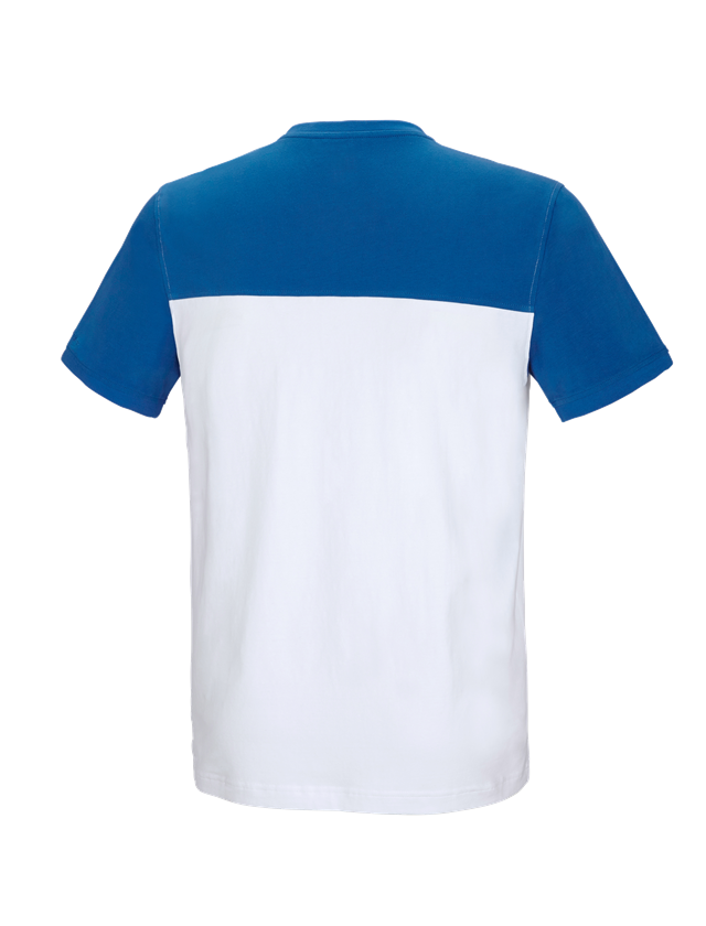 Thèmes: e.s. T-shirt cotton stretch bicolor + blanc/bleu gentiane 3