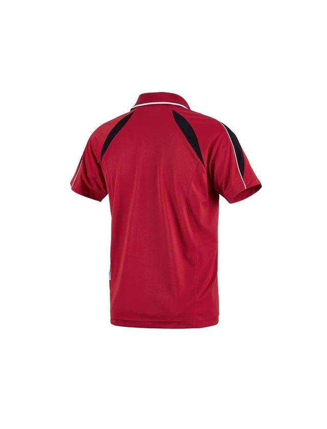 Hauts: e.s. Polo-shirt fonctionnel poly Silverfresh + rouge/noir 3