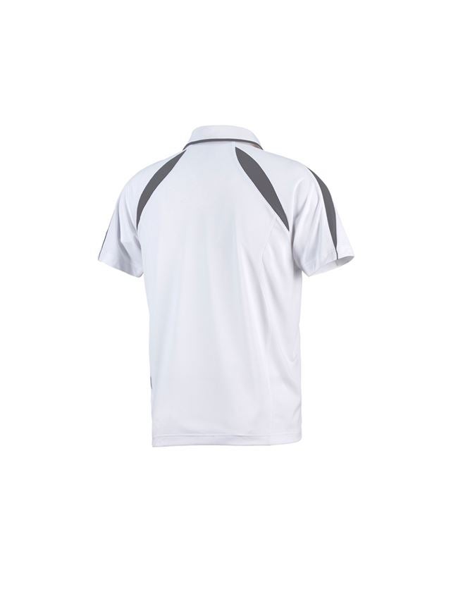 Thèmes: e.s. Polo-shirt fonctionnel poly Silverfresh + blanc/ciment 3