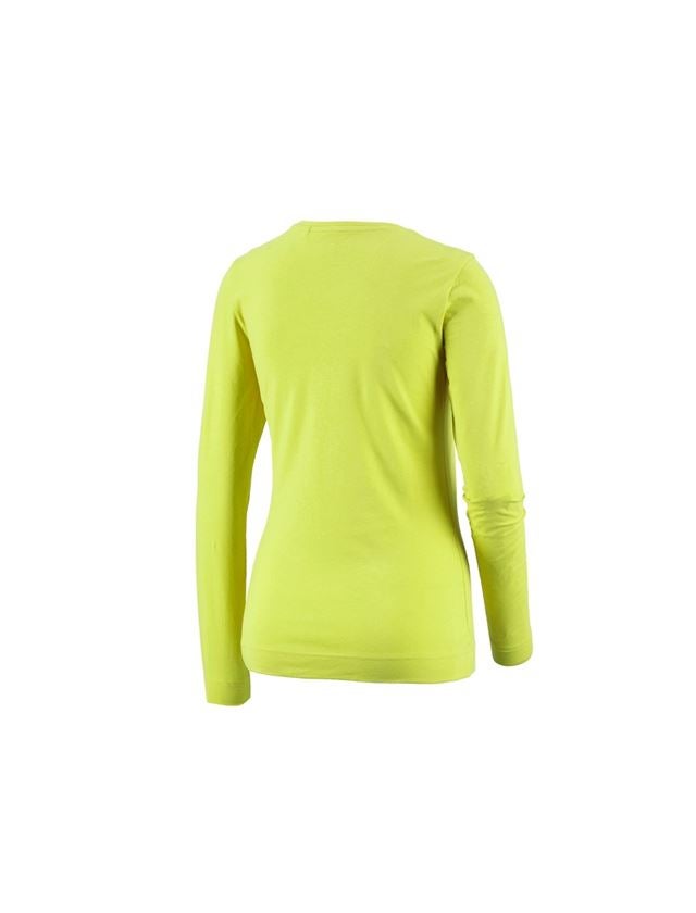 Shirts & Co.: e.s. Longsleeve cotton stretch, Damen + maigrün 1
