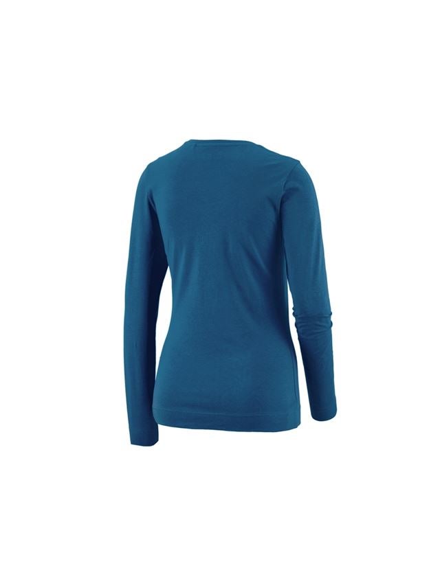 Shirts & Co.: e.s. Longsleeve cotton stretch, Damen + atoll 1
