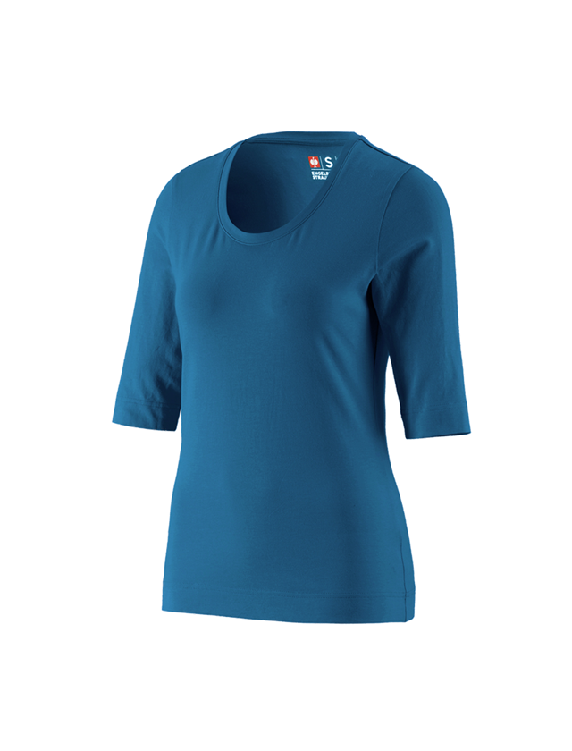 Shirts & Co.: e.s. Shirt 3/4-Arm cotton stretch, Damen + atoll