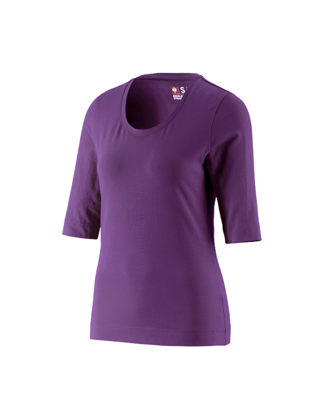Installateur / Klempner: e.s. Shirt 3/4-Arm cotton stretch, Damen + violett