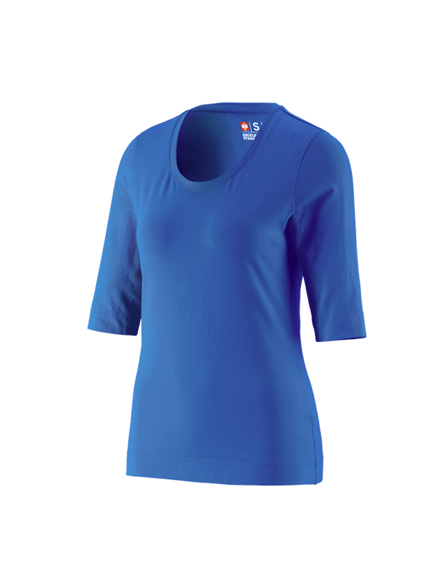 Installateur / Klempner: e.s. Shirt 3/4-Arm cotton stretch, Damen + enzianblau 2