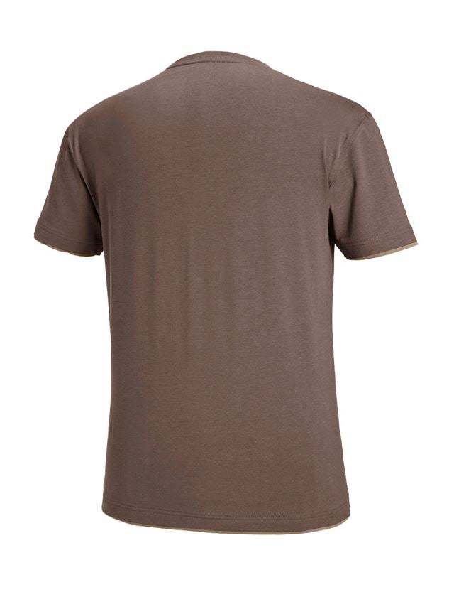 Horti-/ Sylvi-/ Agriculture: e.s. T-Shirt cotton stretch Layer + marron/noisette 3