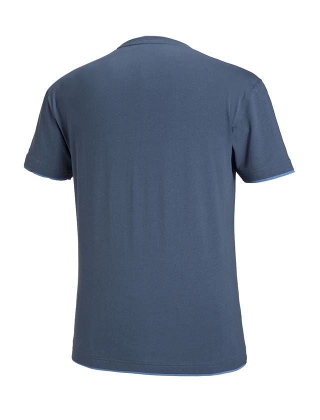 Hauts: e.s. T-Shirt cotton stretch Layer + pacifique/cobalt 2