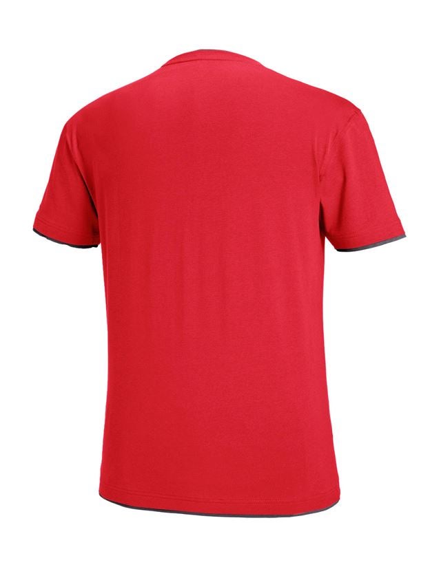 Themen: e.s. T-Shirt cotton stretch Layer + feuerrot/schwarz 3