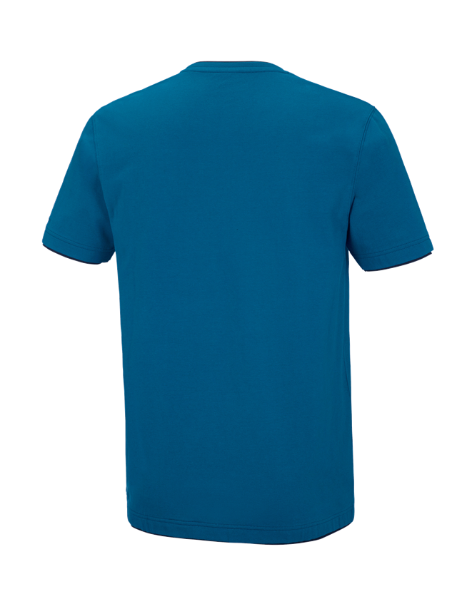 Hauts: e.s. T-Shirt cotton stretch Layer + atoll/bleu foncé 3