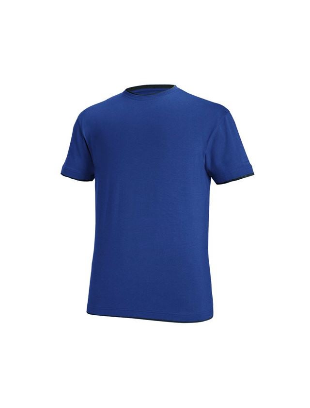 Menuisiers: e.s. T-Shirt cotton stretch Layer + bleu royal/noir 2