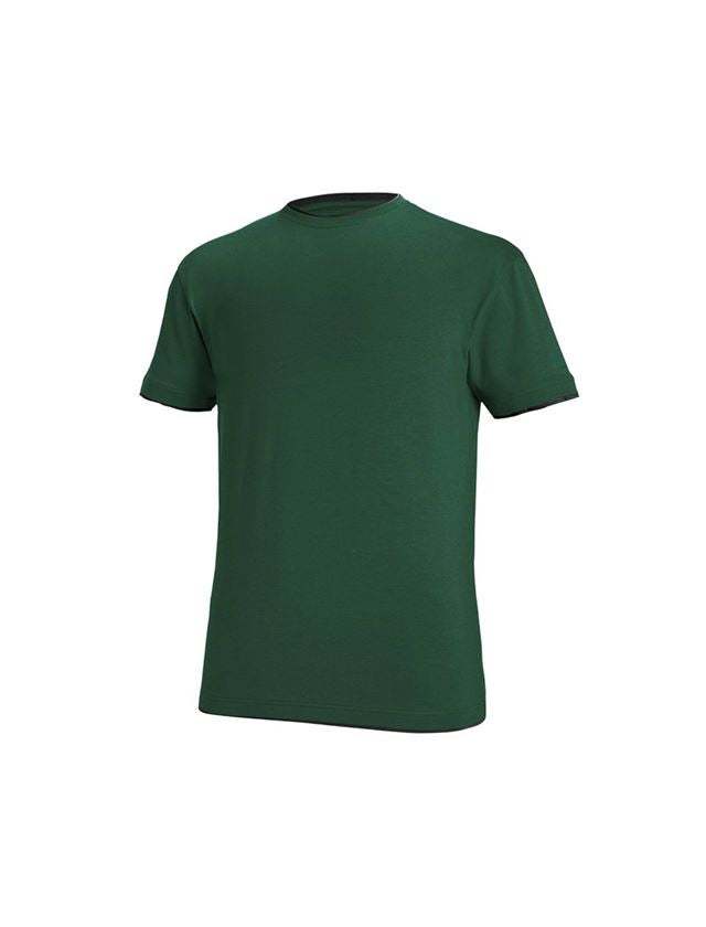 Menuisiers: e.s. T-Shirt cotton stretch Layer + vert/noir 2