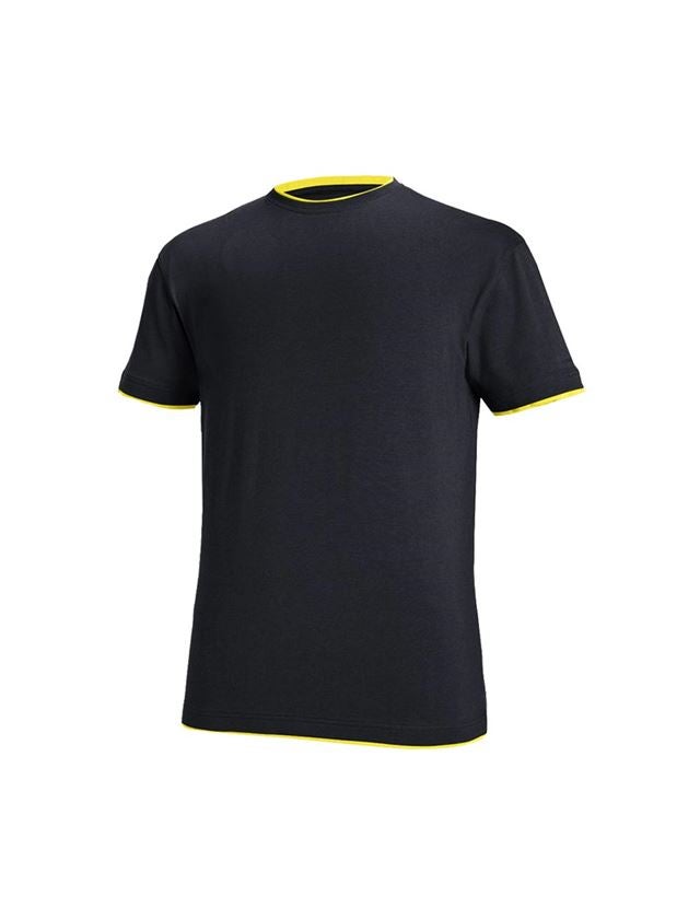 Thèmes: e.s. T-Shirt cotton stretch Layer + saphir/cédrat
