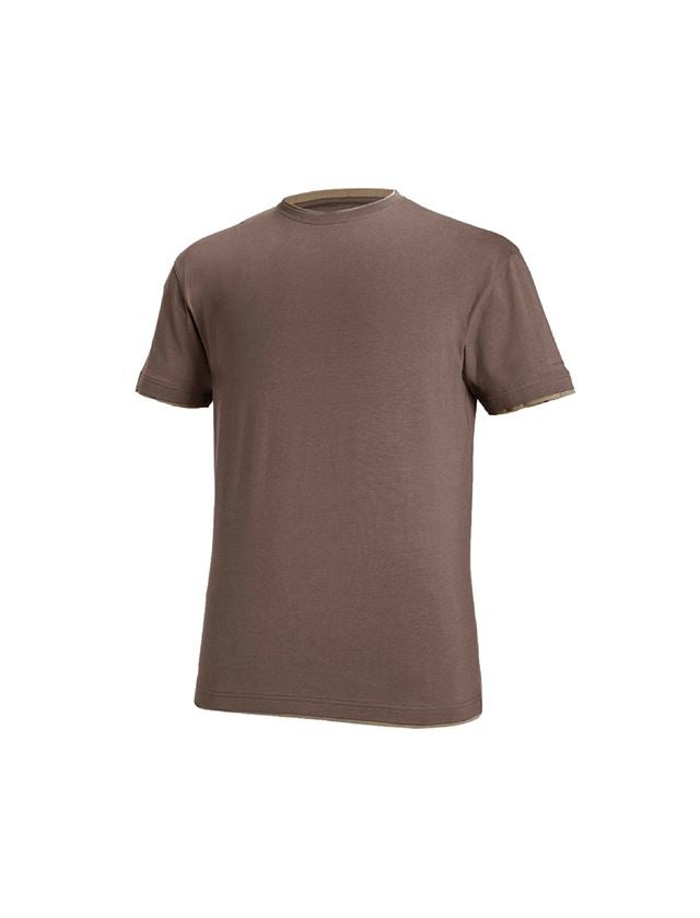 Horti-/ Sylvi-/ Agriculture: e.s. T-Shirt cotton stretch Layer + marron/noisette 2
