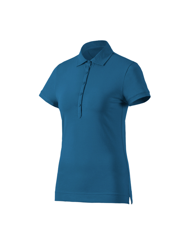 Shirts & Co.: e.s. Polo-Shirt cotton stretch, Damen + atoll