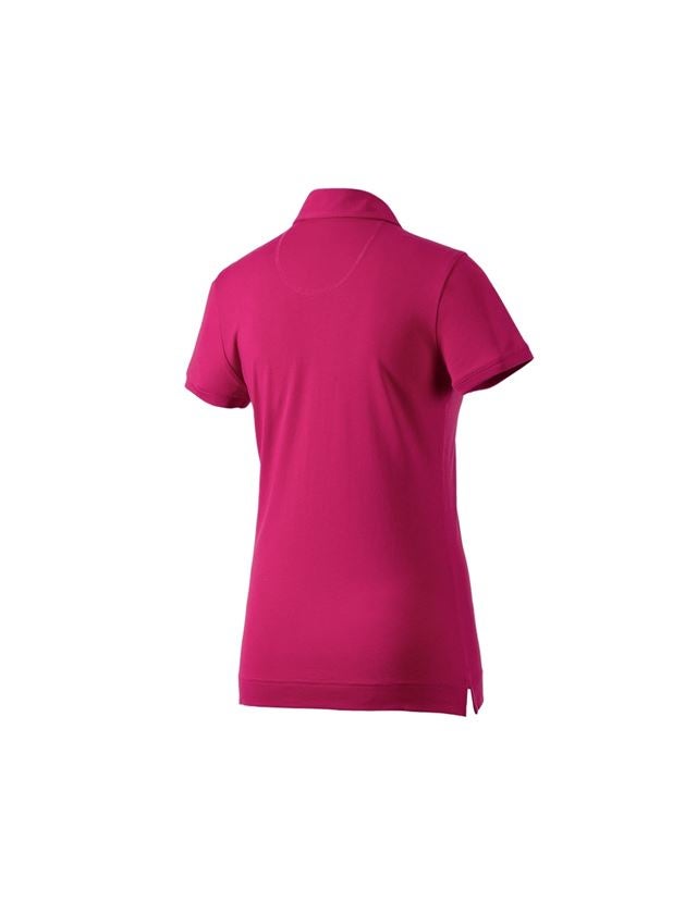 Shirts & Co.: e.s. Polo-Shirt cotton stretch, Damen + beere 1