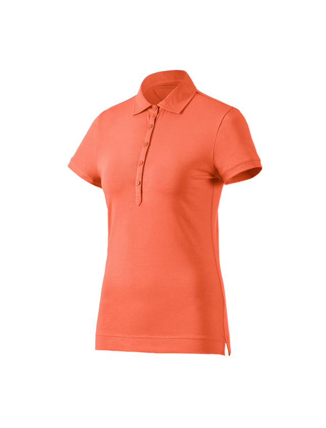 Shirts & Co.: e.s. Polo-Shirt cotton stretch, Damen + nektarine