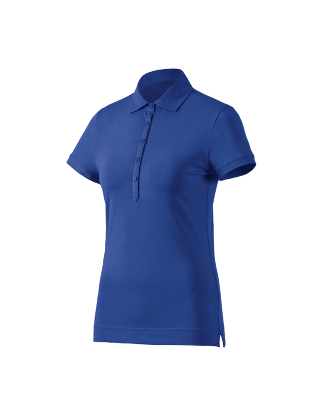 Menuisiers: e.s. Polo cotton stretch, femmes + bleu royal