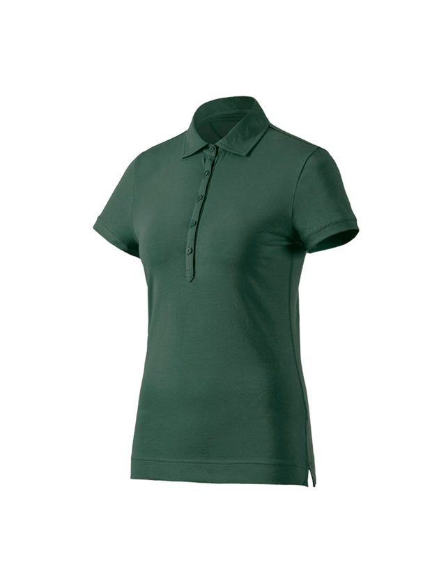 Themen: e.s. Polo-Shirt cotton stretch, Damen + grün