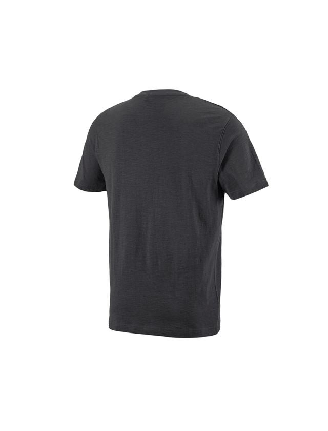 Menuisiers: e.s. T-shirt cotton slub V-Neck + graphite 1