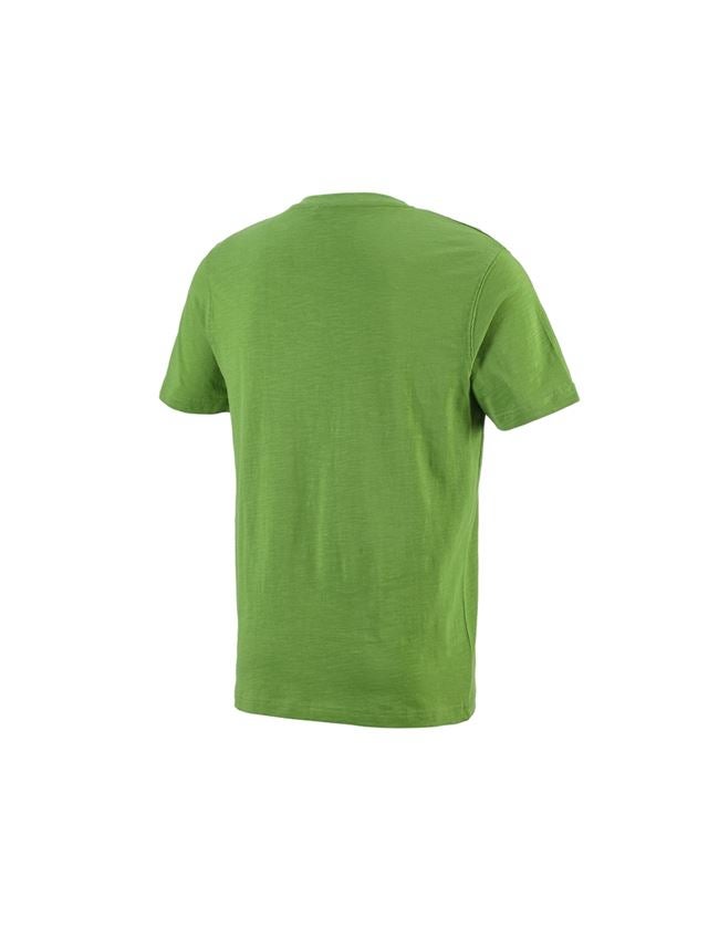 Horti-/ Sylvi-/ Agriculture: e.s. T-shirt cotton slub V-Neck + vert d'eau 1