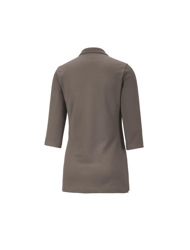 Shirts & Co.: e.s. Piqué-Polo 3/4 Arm cotton stretch, Damen + stein 3