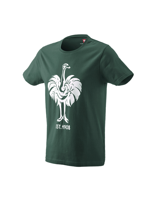 Hauts: e.s. T-Shirt 1908 + vert/blanc