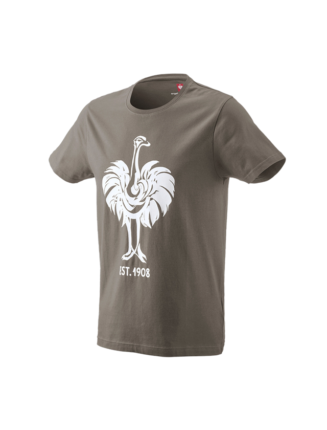 Shirts & Co.: e.s. T-Shirt 1908 + stein/weiß