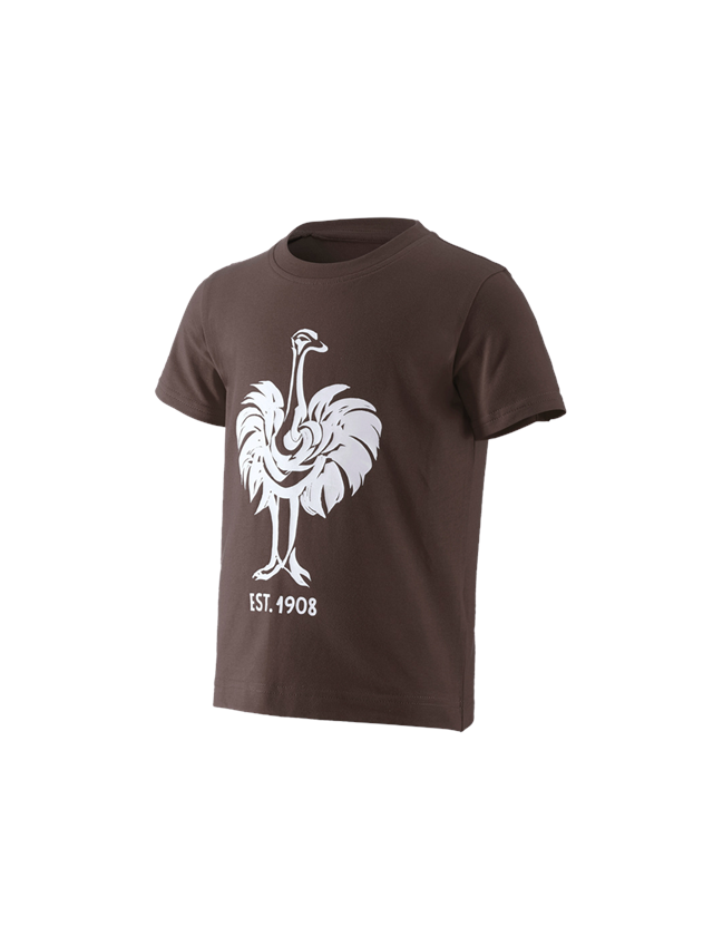 Hauts: e.s. T-Shirt 1908, enfants + marron/blanc 1