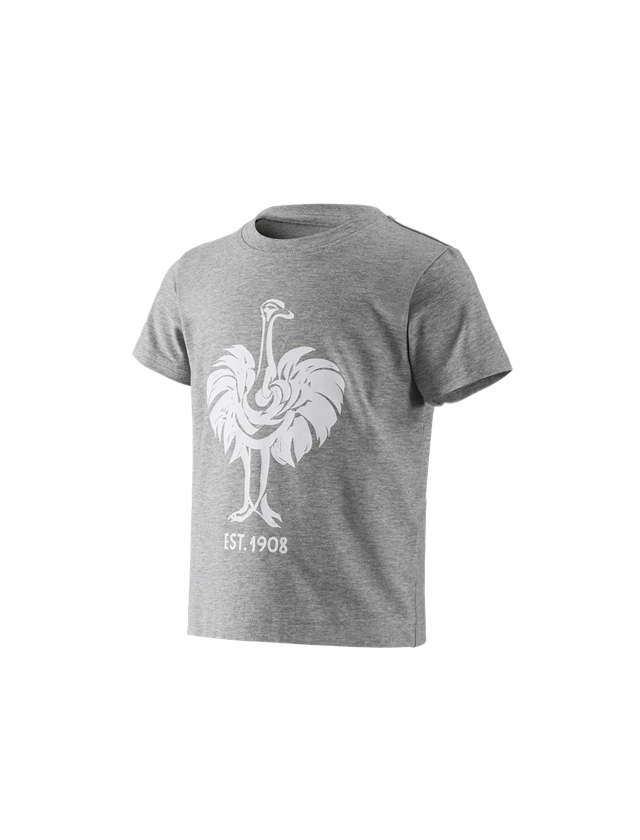 Hauts: e.s. T-Shirt 1908, enfants + gris mélange/blanc 1