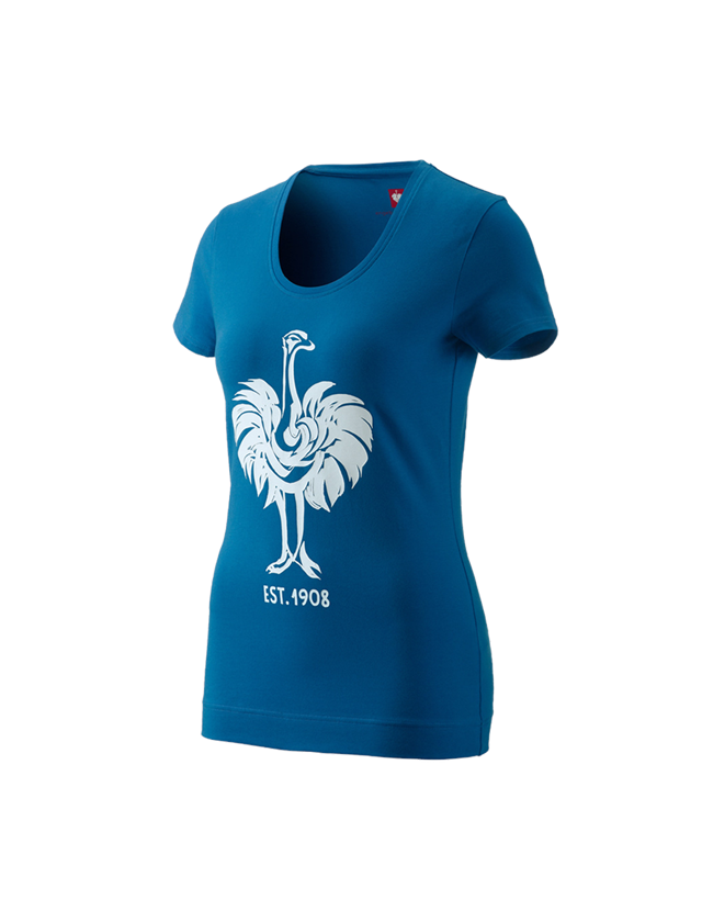 Themen: e.s. T-Shirt 1908, Damen + atoll/weiß