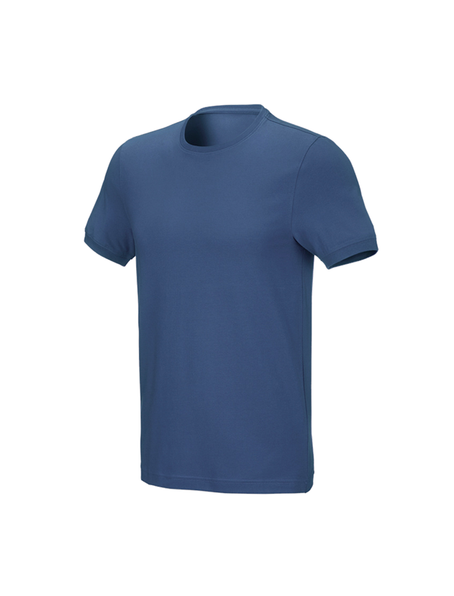Shirts & Co.: e.s. T-Shirt cotton stretch, slim fit + kobalt 1