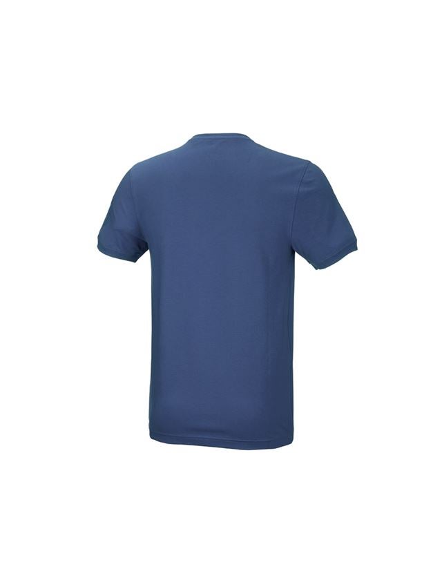 Shirts & Co.: e.s. T-Shirt cotton stretch, slim fit + kobalt 2