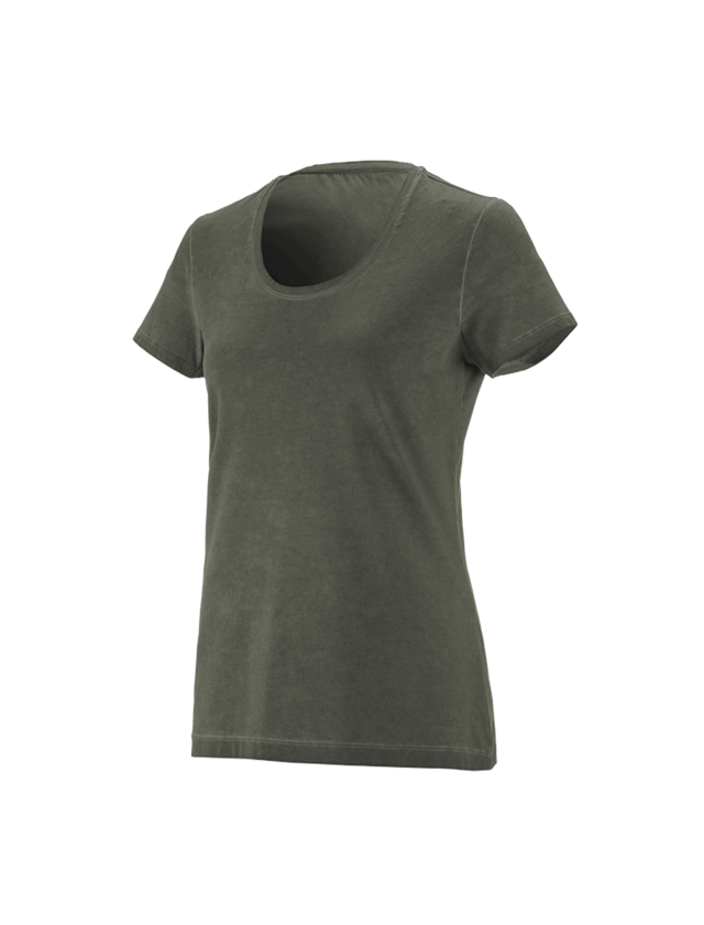 Schreiner / Tischler: e.s. T-Shirt vintage cotton stretch, Damen + tarngrün vintage 3