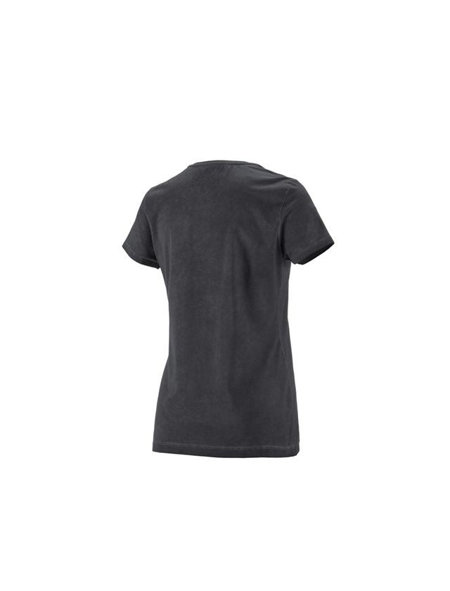 Shirts & Co.: e.s. T-Shirt vintage cotton stretch, Damen + oxidschwarz vintage 3