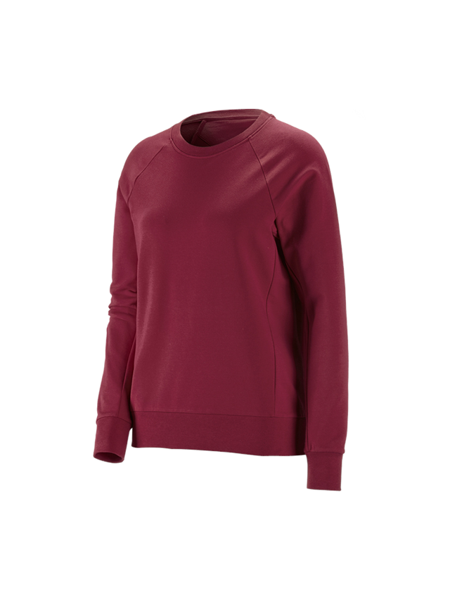 Schreiner / Tischler: e.s. Sweatshirt cotton stretch, Damen + bordeaux