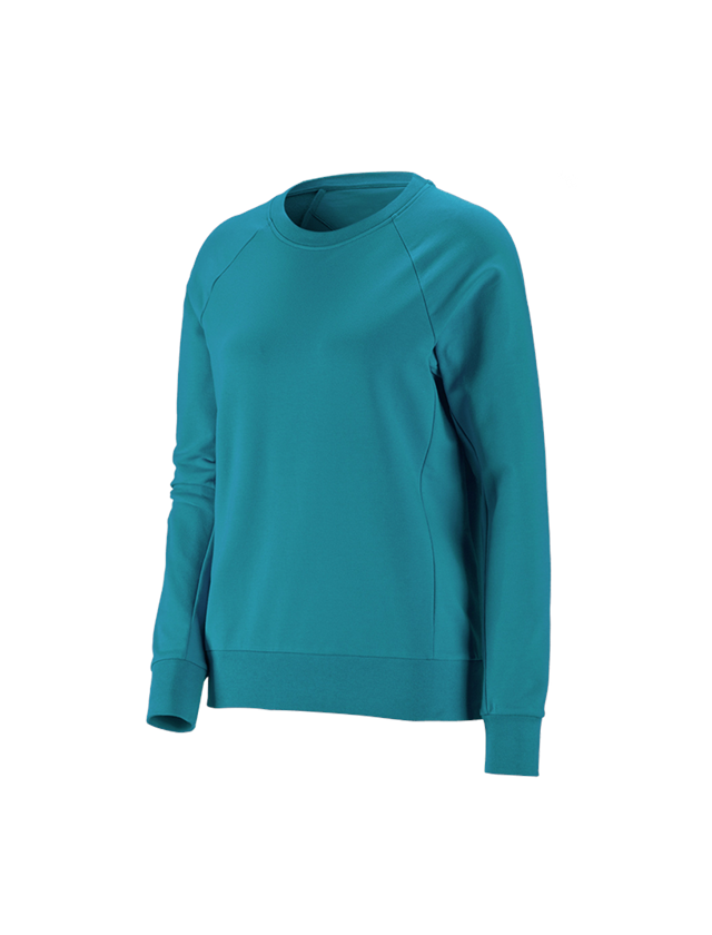 Hauts: e.s. Sweatshirt cotton stretch, femmes + océan