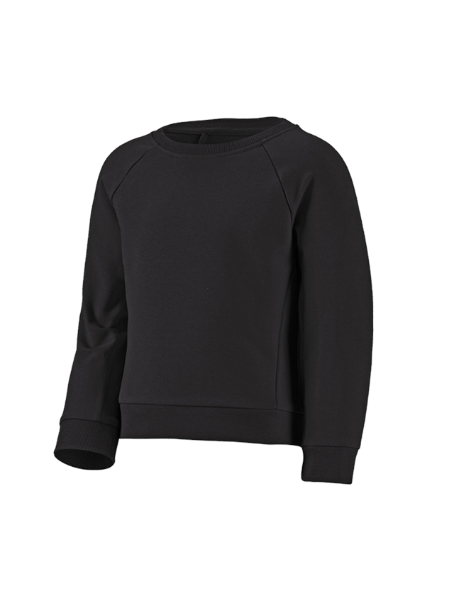 Hauts: e.s. Sweatshirt cotton stretch, enfants + noir 2
