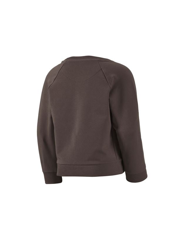 Hauts: e.s. Sweatshirt cotton stretch, enfants + marron 2