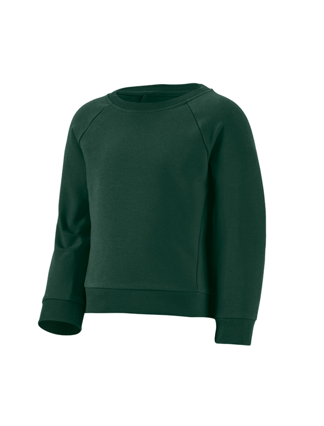 Hauts: e.s. Sweatshirt cotton stretch, enfants + vert 1
