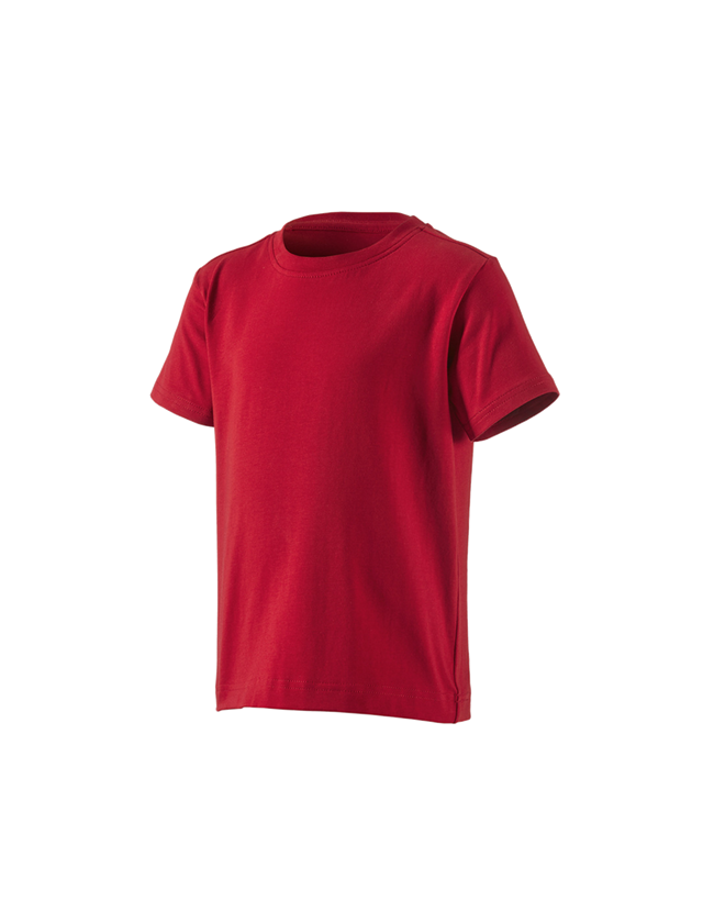 Thèmes: e.s. T-shirt cotton stretch, enfants + rouge vif