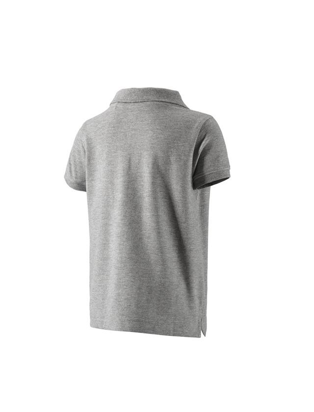 Shirts & Co.: e.s. Polo-Shirt cotton stretch, Kinder + graumeliert 1
