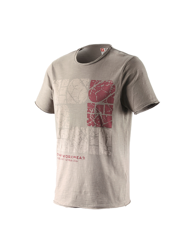 Hauts: e.s. T-Shirt denim workwear + taupe vintage