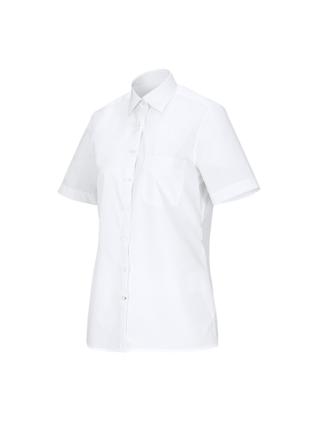 Shirts & Co.: e.s. Servicebluse kurzarm + weiß