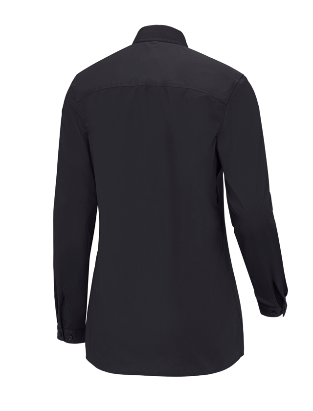 Shirts & Co.: e.s. Servicebluse langarm + schwarz 1