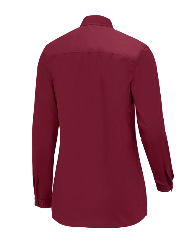Shirts & Co.: e.s. Servicebluse langarm + rubin 1