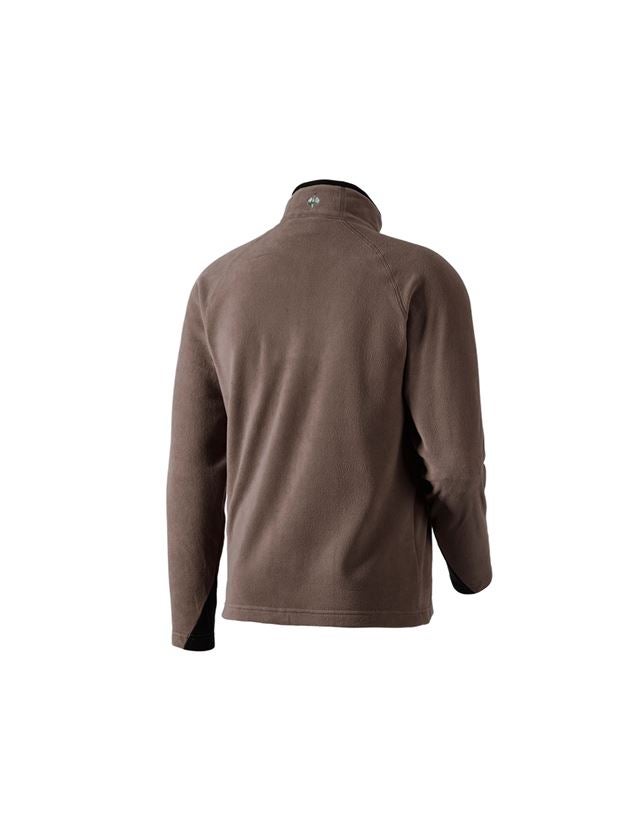 Shirts & Co.: Microfleece Troyer dryplexx® micro + kastanie 1