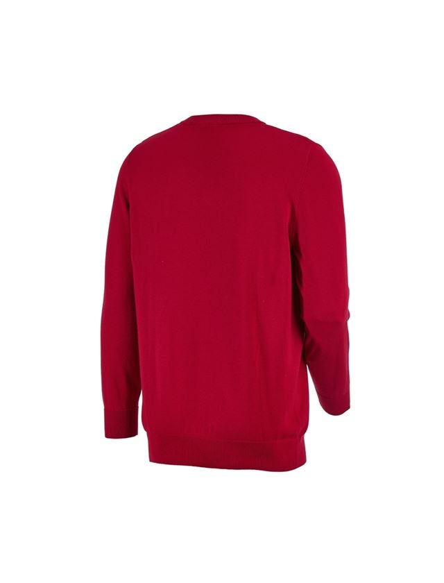 Shirts & Co.: e.s. Strickpullover, rundhals + rot 1
