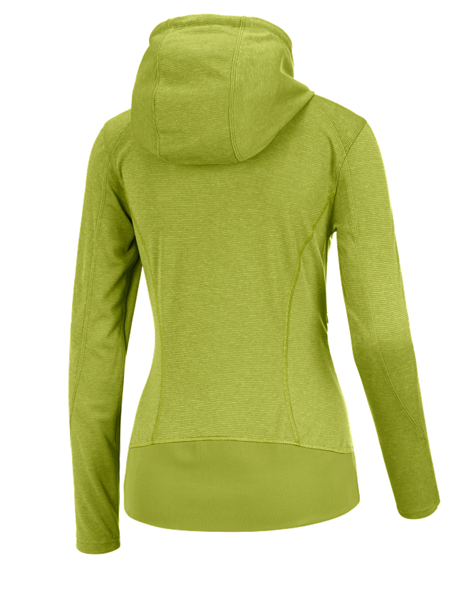Horti-/ Sylvi-/ Agriculture: e.s. Veste à capuche fonctionnel stripe, femmes + vert mai 1