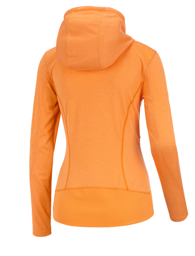 Vestes de travail: e.s. Veste à capuche fonctionnel stripe, femmes + orange clair 1