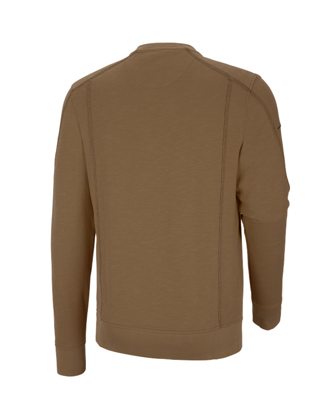 Shirts & Co.: Sweatshirt cotton slub e.s.roughtough + walnuss 3
